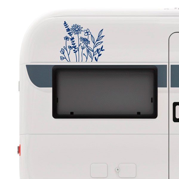 Camper van decals: Wild flowers