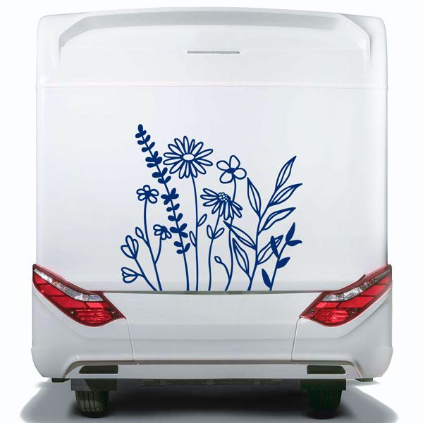 Camper van decals: Wild flowers