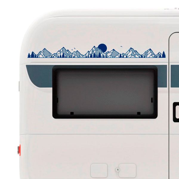 Camper van decals: Mountain landscape