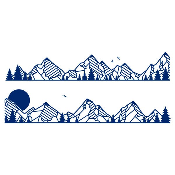 Camper van decals: Mountain landscape