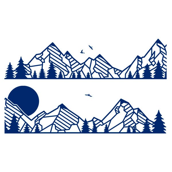 Camper van decals: Mountain landscape 2