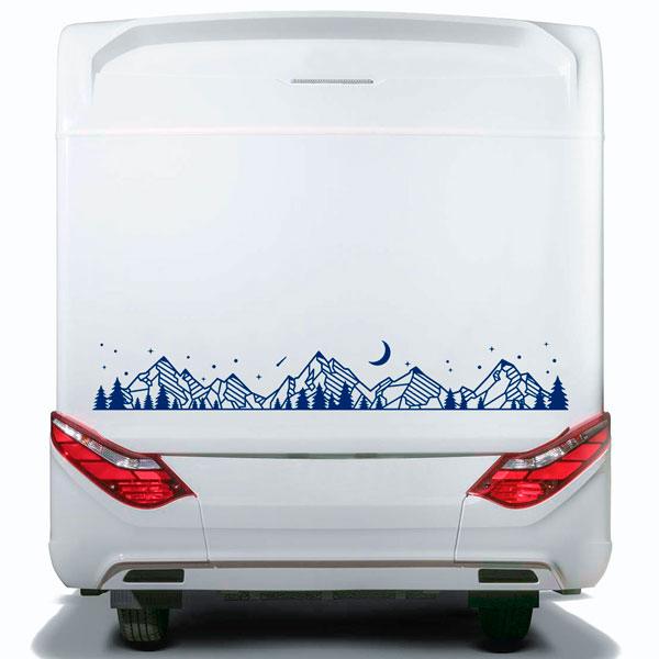 Camper van decals: Landscape and mountains at night 2