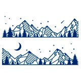 Camper van decals: Landscape and mountains at night 2 3