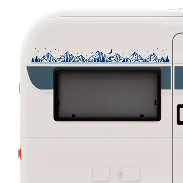 Camper van decals: Mountain landscape at night