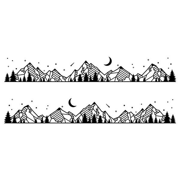 Camper van decals: Mountain Landscape 3