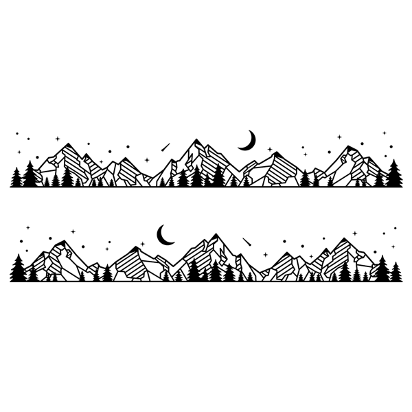 Camper van decals: Mountain Landscape 3