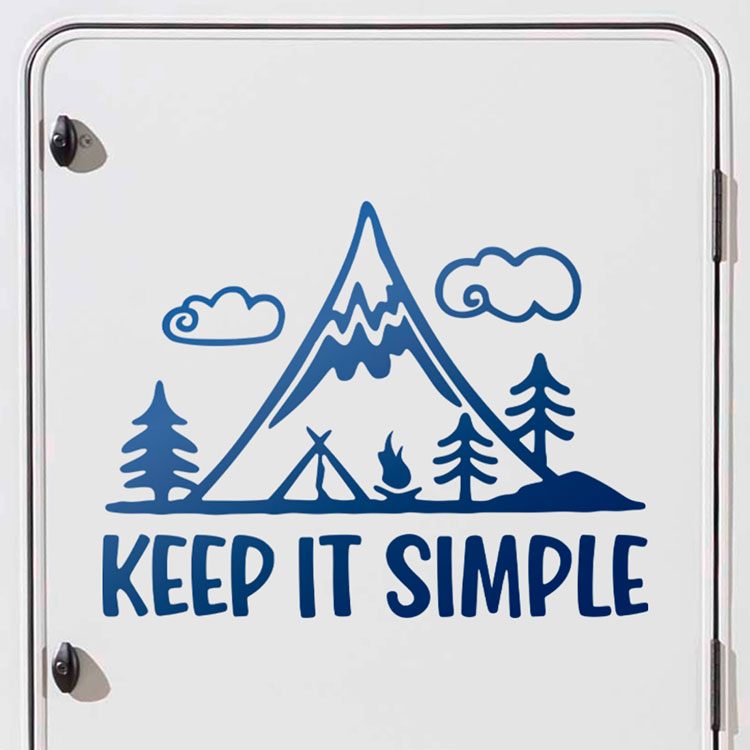 Camper van decals: Keep it simple vinyl sticker for motorhome