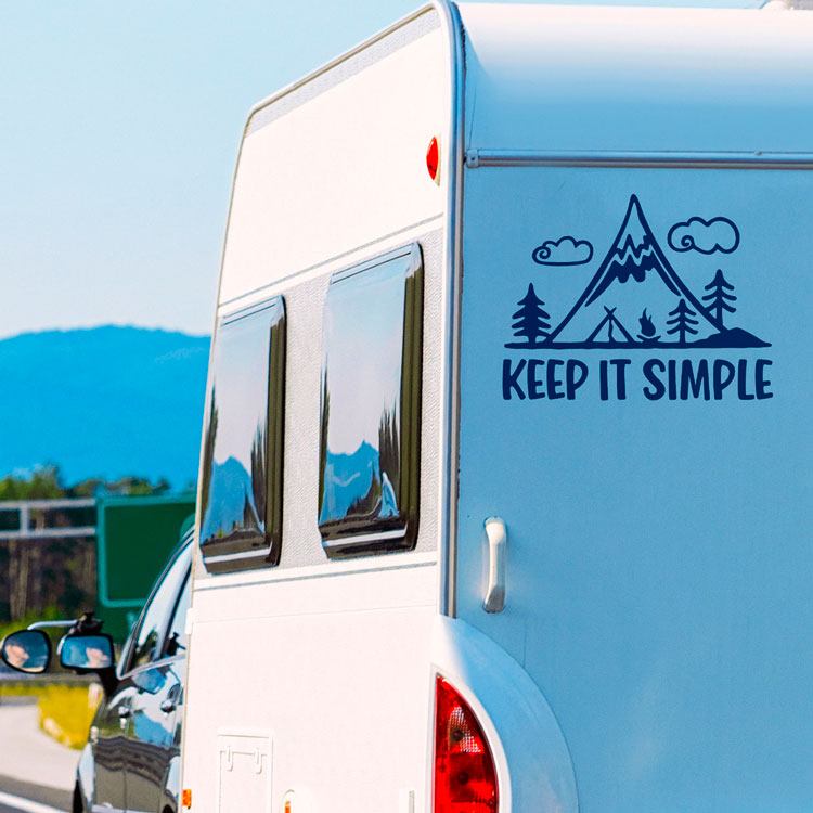 Camper van decals: Keep it simple vinyl sticker for motorhome