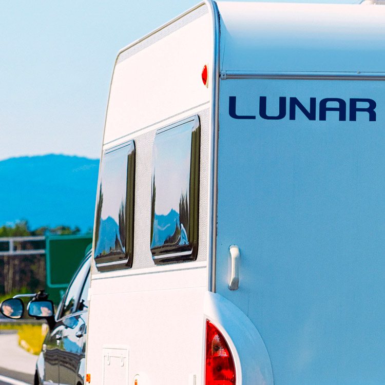 Camper van decals: Lunar Logo Decal for Caravan