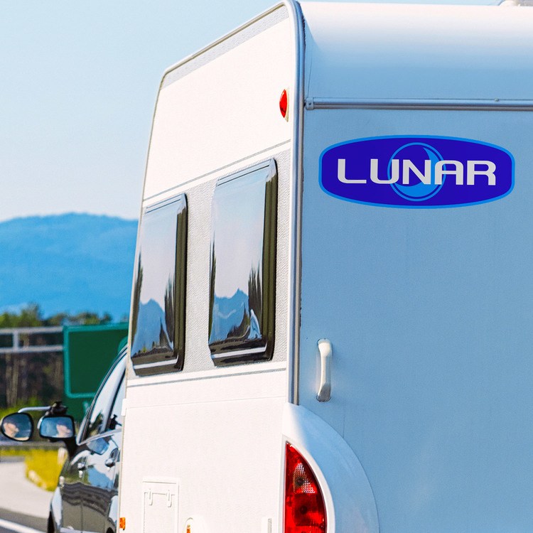 Camper van decals: Camper decal Lunar logo in blue tones