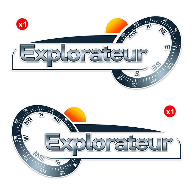 Camper van decals: Pilote Explorateur