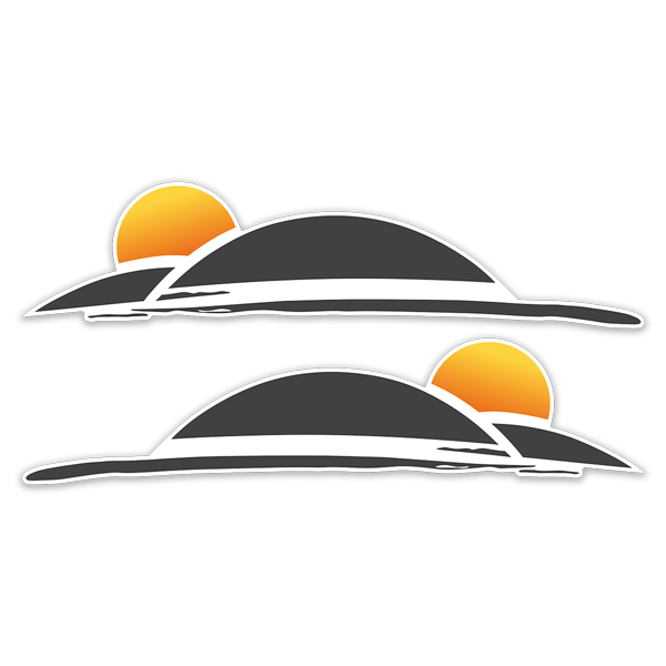 Camper van decals: Pilote - Set of 2 Decals for Camper