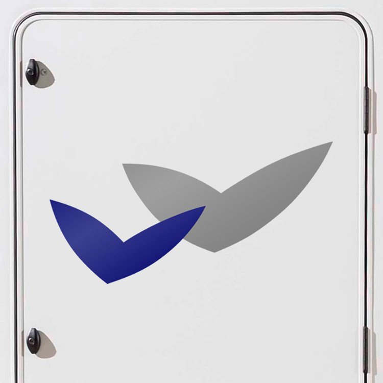 Camper van decals: Pilote logo wings hood